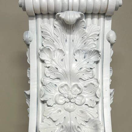 Architectural element with acanthus leaves - 130 x 35 cm