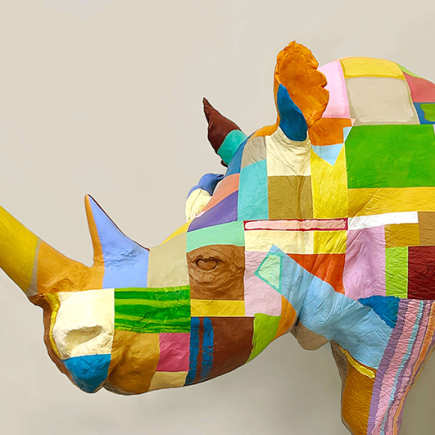 Rhino Patchwork - 60 x 70 cm